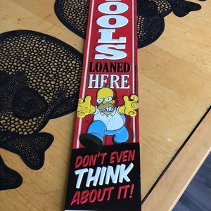 Simpsons metal sign